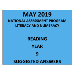2019 ACARA NAPLAN Reading Answers Year 9